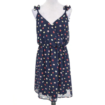 Madewell Dress Plus Size 18 Navy Blue Floral Chiffon Lined Ruffle Strap Sundress - Image 1 of 4