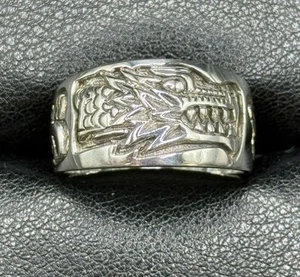 Anillo Banda Dragón Plata Esterlina Nuevo Estado Talla 10.00 - Imagen 1 de 10