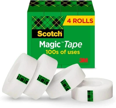 Magic Tape Boxed 19mm x 25.4m 4pk - image 1 of 4