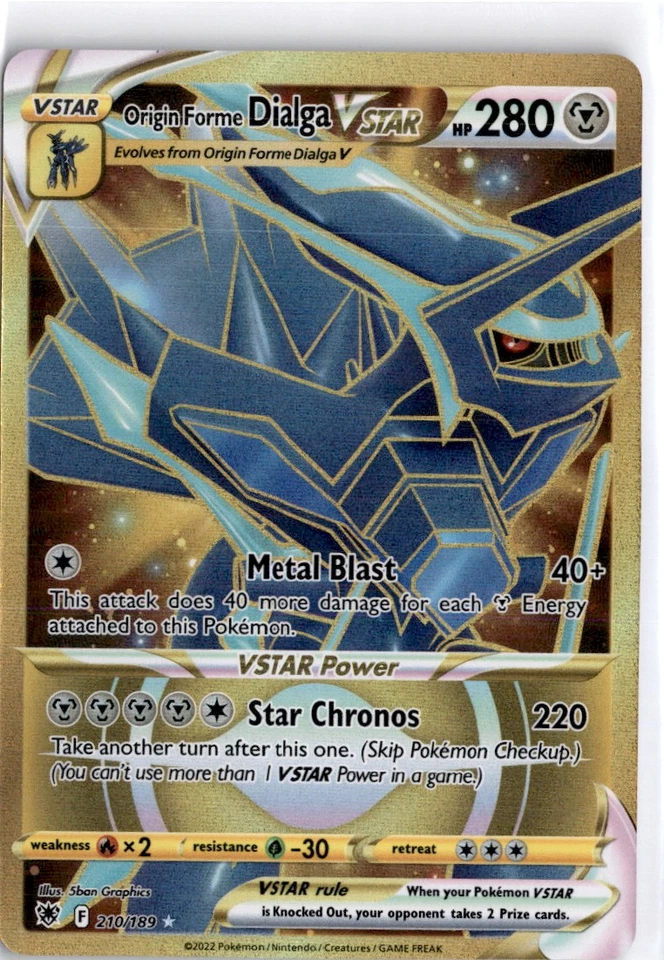 SWSH10: Astral Radiance #210/189 Origin Forme Dialga VSTAR - Image 1 of 2