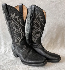 Ariat Hombres Legend Western Performance Botas Negras Puntera Cuadrada Talla 8.5 EE - Imagen 1 de 7