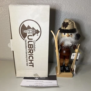 Christian Ulbricht 10” sciatore tedesco schiaccianoci in legno con sci Natale 32-633 - Foto 1 di 11