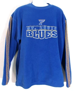 NHL St Louis Blues Pullover Fleece Shirt Men's Size XL X-Large Royal Blue - Picture 1 of 4