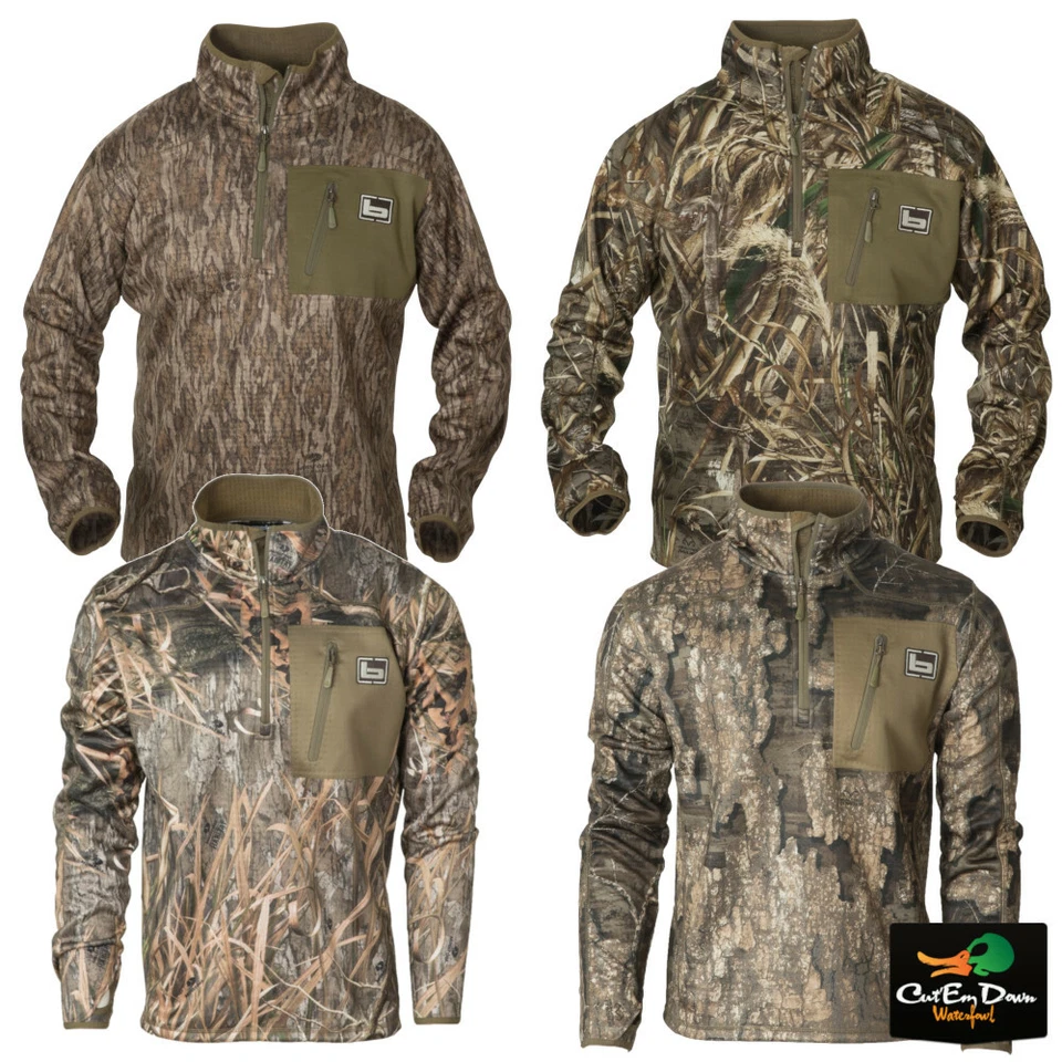 NEW BANDED GEAR 1/4 QUARTER ZIP MID LAYER FLEECE PULLOVER - CAMO - B1010031 -  - Image 1 of 1
