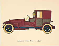 Locomobile Town Coupe 1915 Lithograph Clarence P. Hornung Antique Automobile