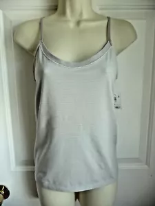 THE LIMITED Camisole Cami XL NWT Light Grey White Striped Seamless $24.50 - Picture 1 of 4