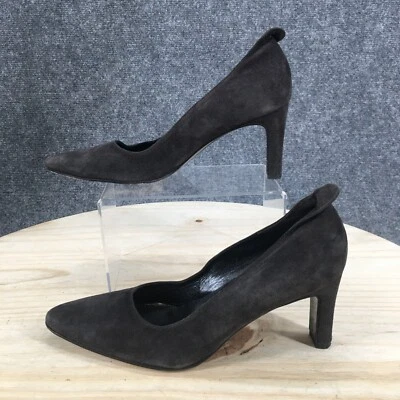 Panara Pump Heels Womens 39.5 Gray Slip On Suede Pointed Toe Casual Comfort - Image 1 of 4