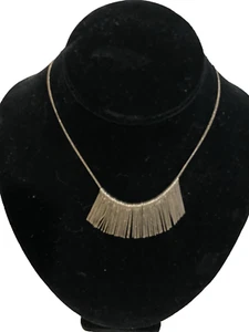 Vintage 70's Mid-Century Modern 16 inch Necklace Metal Dangles Choker Style - Picture 1 of 5
