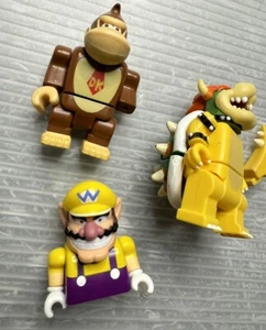 Nintendo K'NEX Super Mario Bros. FIGURE & PARTS LOT Donkey Kong BOWSER Wario - Picture 1 of 20