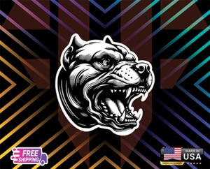 PITBULL FURY BLACK LAMINATED USA LA STICKER, DECAL, CAR 5YR VINYL FREE GIFT - Bild 1 von 1