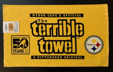 Pittsburgh Steelers Immaculate Reception Anniversary Terrible Towel SOLD OUT! Cover