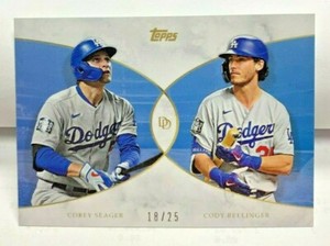 Corey Seager / Cody Bellinger 2021 Topps On Demand Dynamic Duals BLUE #'d 18/25