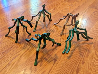 5 Handmade Welded Metal Art Praying Mantis Figurine Recycled Out Door Sculpture - Image 1 of 4