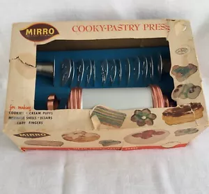 Vintage 1950's Mirro Copper Cookie Pastry Press Complete in Box +Booklet 358-AM - Picture 1 of 19