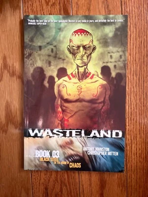 Wasteland Book 3 Black Steel in Hour of Chaos GN Antony Johnston Mitten Fuera de Uso Casi Nuevo Foto 1 de 2