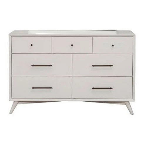 Mahogany Wood Mid Century Dresser, White Cover