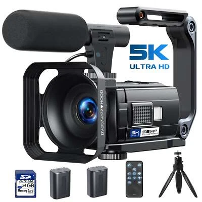 Touchscreen 5K WiFi Video Camera 56MP Camcorder Vlogging Camera 16x Digital Zoom - Image 1 of 4