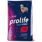 Crocchette Per Cani Prolife Sensitive Grain Free Sensitive Manzo E Patate Adult