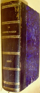DEMOLINS Edmond - LA SCIENCE SOCIALE - 2 TOMES EN 1 VOLUME - Relie 1899 - Imagen 1 de 7