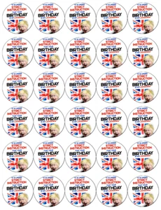 30 Cupcake Toppers aislamiento de bloqueo virus Boris cumpleaños papel de oblea comestible - Imagen 1 de 3