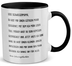 Schwiegermama Geschenk von Schwiegertochter Schwiegermutter Tasse zur Hochzeit  - Bild 1 von 13