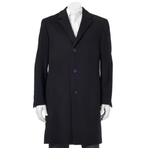 Men's Chaps Classic-Fit Wool-Blend Coat Black Size: 44 Reg. MSRP $250 P - Picture 1 of 1