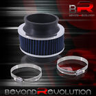 Universal 3" JDM Cold Air Intake Bypass Filter Valve Pipe Rubber Blu