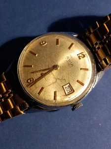 AVIA SWISS Made CHROME Vintage Mechanical Watch  1960s - Picture 1 of 12