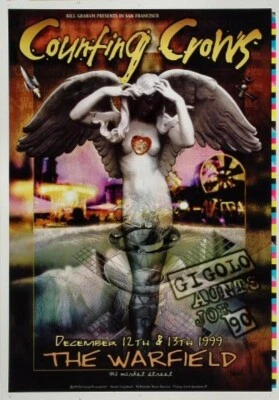 Counting Crows Poster Fillmore The Warfield Gigolo Aunts Joe 90 December 1999 - Image 1 of 2