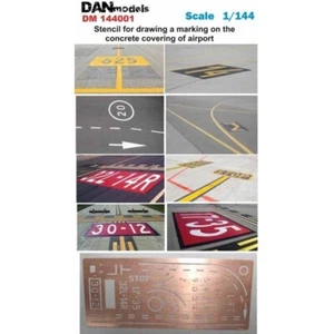 DAN Models 144001 For Scale Kit 1:144 Photo Etched Stencil for Airport Markings - Picture 1 of 8