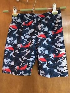Hurley Shark Theme Boys Shorts Size 7 - Picture 1 of 3