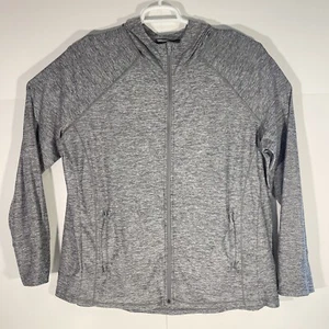 Chaqueta Athleta Mujer 2X Gris Pacifica Illume UPF Relajada Con Capucha Ligerada Acelerada - Imagen 1 de 7