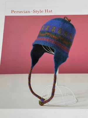 Peruvian-Style Hat Knitting Pattern Felted Hat Sizes Child-Adult Pages from Book - Image 1 of 3