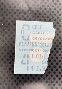 The Monster Squad Very Rare Movie Ticket Stub September 7, 1987 Vintage - Picture 1 of 2