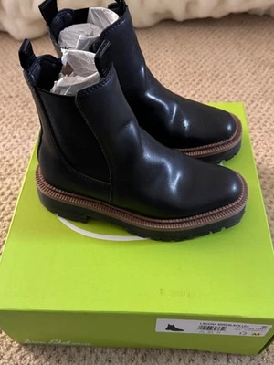 Sam Edelman Girl's Size 12M Laguna Mini Black Leather Bootie - Image 1 of 4