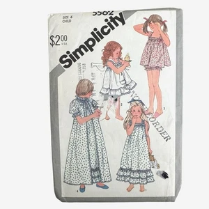 Simplicity Sewing Pattern 5562 Child’s Size 6 Nightgown Robe Baby Dolls Uncut - Picture 1 of 4