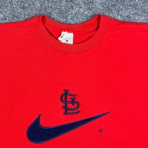 Nike T-Shirt Herren M Rot St Louis Cardinals MLB Logo USA 90s Vintage Sport Tee - Bild 1 von 8