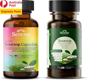 Serene Herbs Cellular Detox Duo – Soursop Capsules + 17-1 Capsules - Picture 1 of 12
