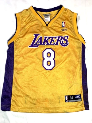 Kobe Bryant Lakers #8 Jersey NBA Reebok YOUTH Medium 10-12 WITH STAINS Read! - Image 1 of 4