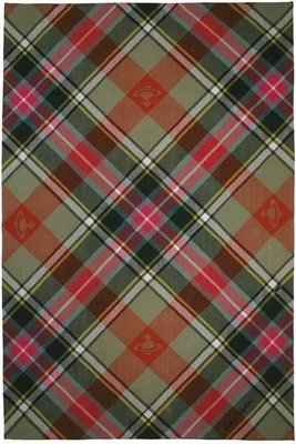 Alfombra de lana tejida a cuadros multicolor Vivienne Westwood The Rug Company Fire 9x12 rara Foto 1 de 4