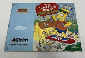 The Simpsons Bart Vs The Space Mutants Manual Only Nintendo NES