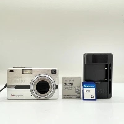 Pentax Optio SV 5.0MP Digital Camera Silver Excellent Tested Clean Japan - Image 1 of 4