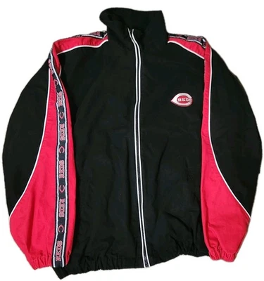 🔥 Vintage Cincinnati Reds Pro Player Genuine Merchandise MLB Jacket Black Red M - Image 1 of 4