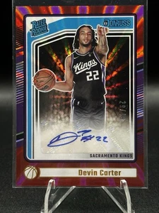 2024-25 Donruss Choice Red Holo Laser #210 Devin Carter RC /49 SSP Auto - Picture 1 of 2