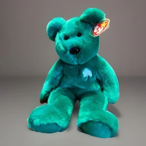 Ty Beanie Buddy Erin l'orso verde del giorno di San Patrizio MWMT 14" - Foto 1 di 3