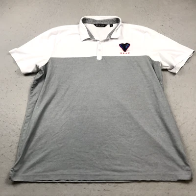 DePaul Blue Demons Polo Shirt Mens 3XL XXXL White Gray Travis Mathew Golf NCAA - Image 1 of 4