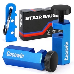 Tall Stair Gauges for Framing Square with Holder and Carabiner Stair guages K... - Picture 1 of 7