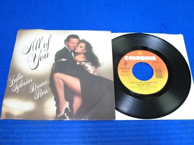 Julio Iglesias & Diana Ross - All Of You / The Last Time 1984 Pop 45 w/PS EX Foto 1 de 2