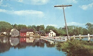 Floating Bridge Brookfield Vermont 1964 Postkarte - Bild 1 von 2