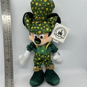 Disney Irish Leprechaun Mickey Mouse St. Patrick’s Day Kiss Lucky Shamrock Plush - Picture 1 of 11